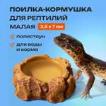 Кормушка поилка маленькая PETPOWER для ящерицы и эублефара