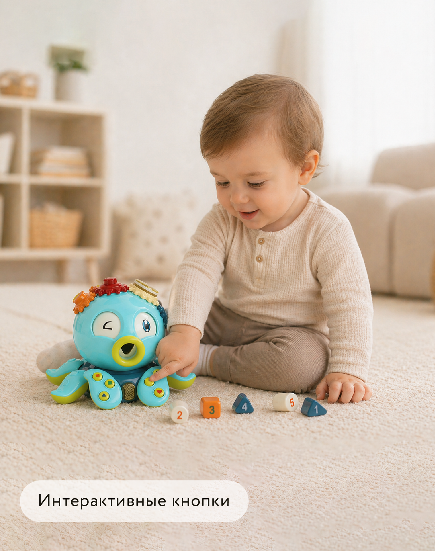 Игрушка BabyGo Осьминог - фото 3