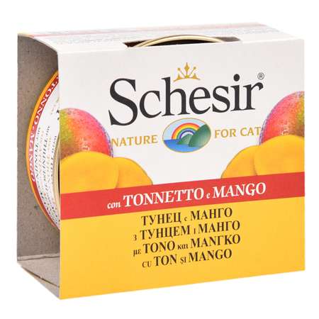 Корм влажный для кошек Schesir 75г с тунцом и манго