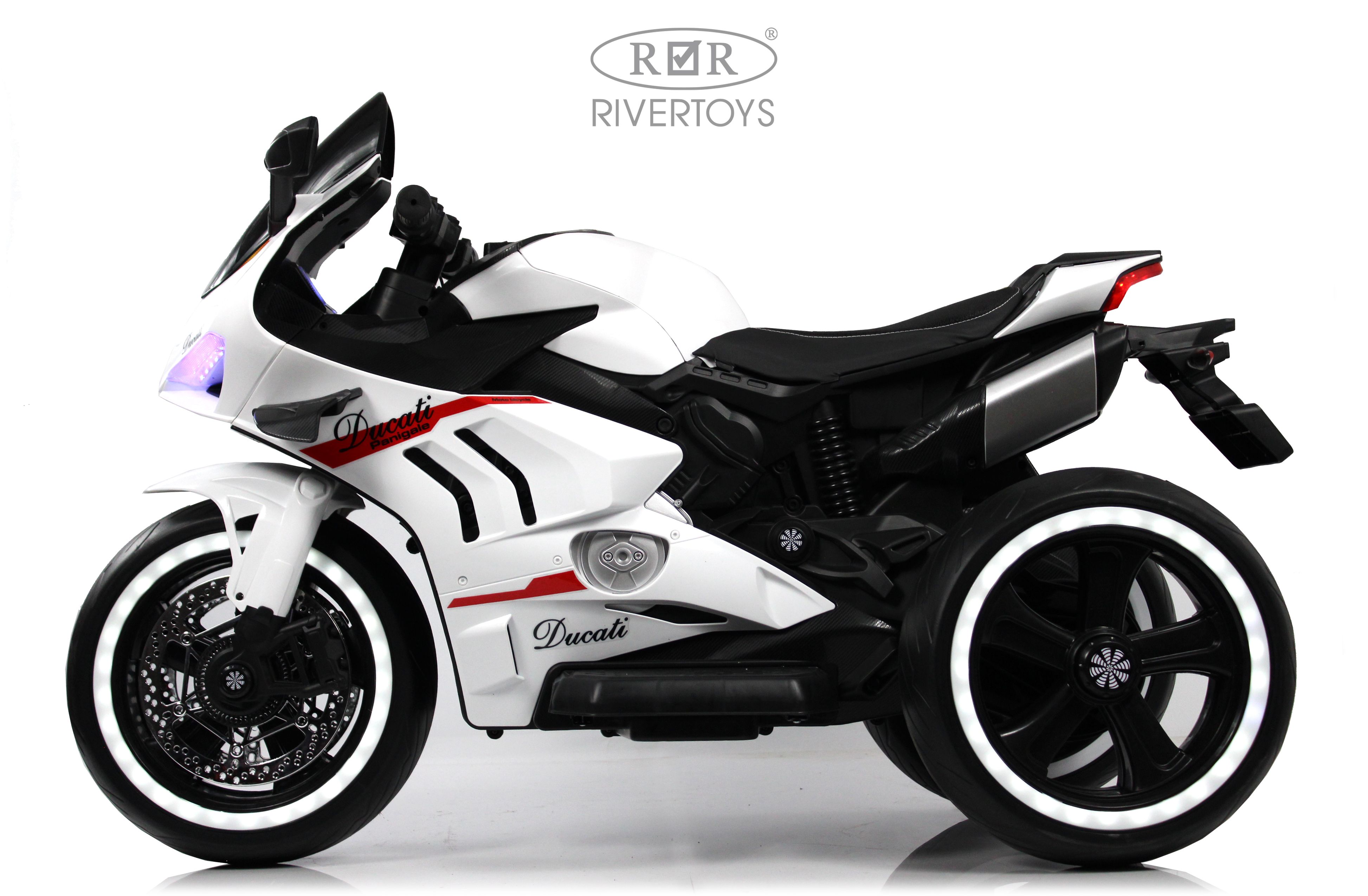 Электромотоцикл RIVERTOYS М777БХ-WHITE - фото 16