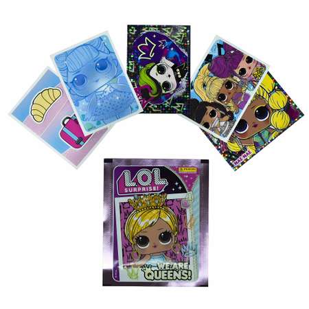 Наклейки коллекционные Panini LOL WE АRE ALL QUEENS Мы все королевы 5 пакетиков в экоблистере