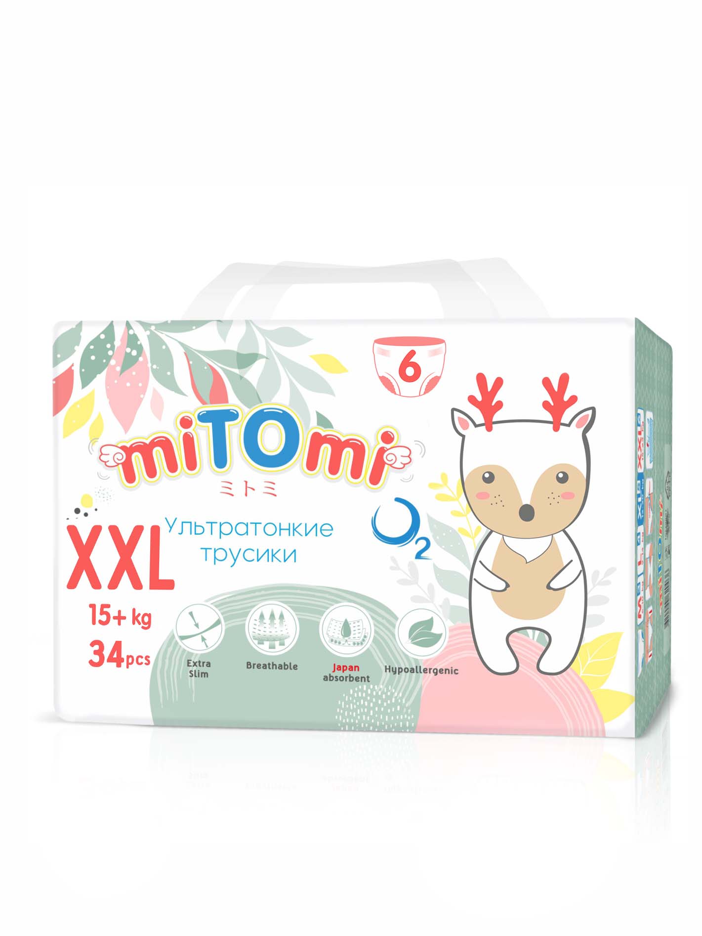 Трусики miTOmi O2 XXL (15+ кг) 34 шт. - фото 3