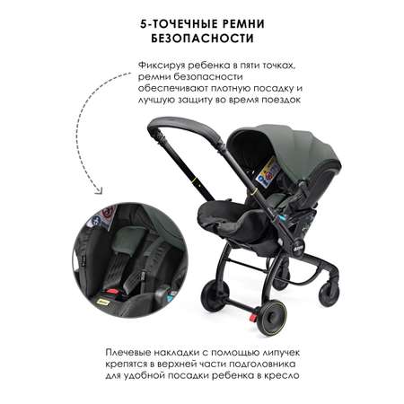 Автокресло Doona Doona X, цвет: Forest Grey Isofix 0 (0 -13 кг)
