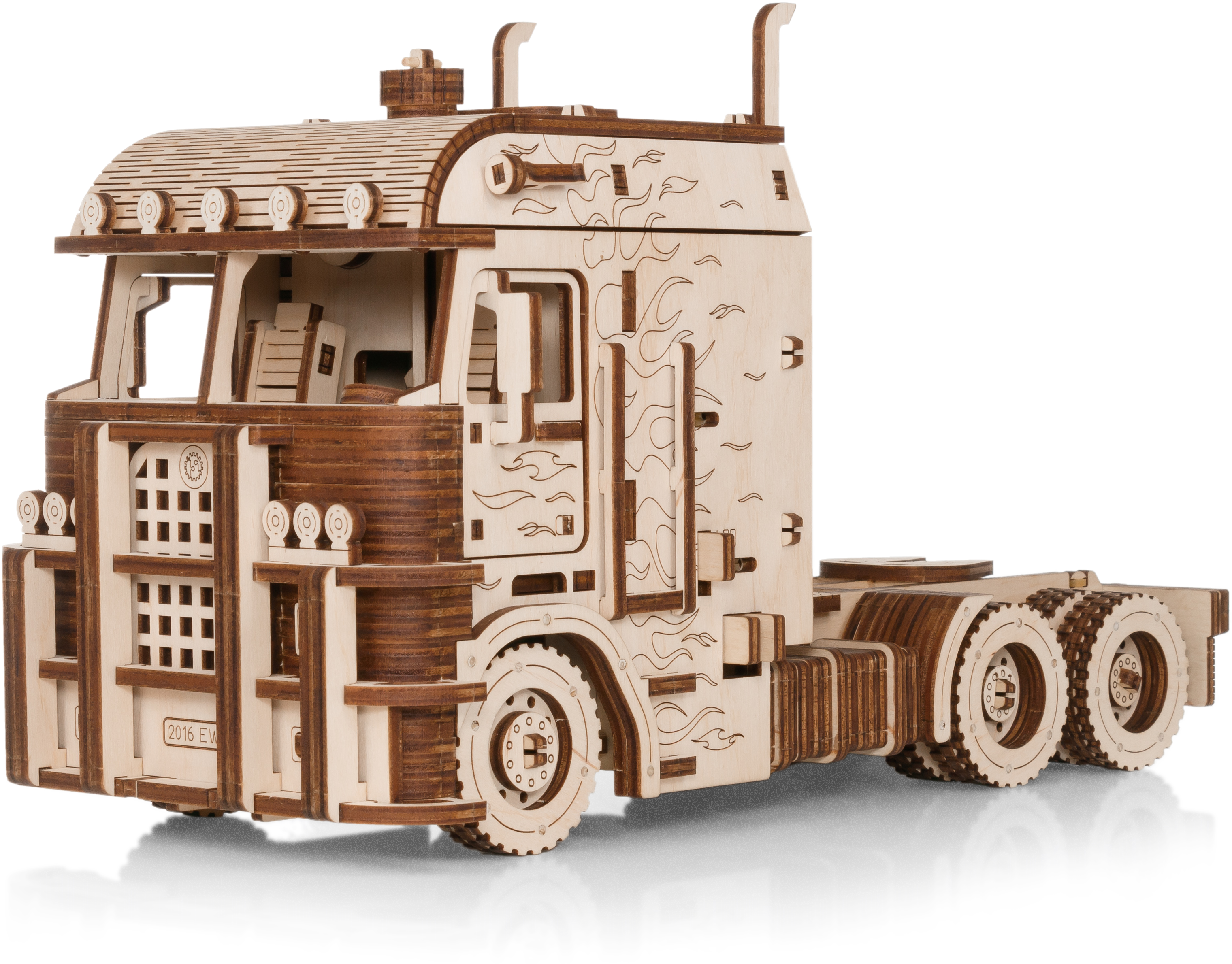 Конструктор Eco Wood Art Грузовой тягач деревянный - фото 6