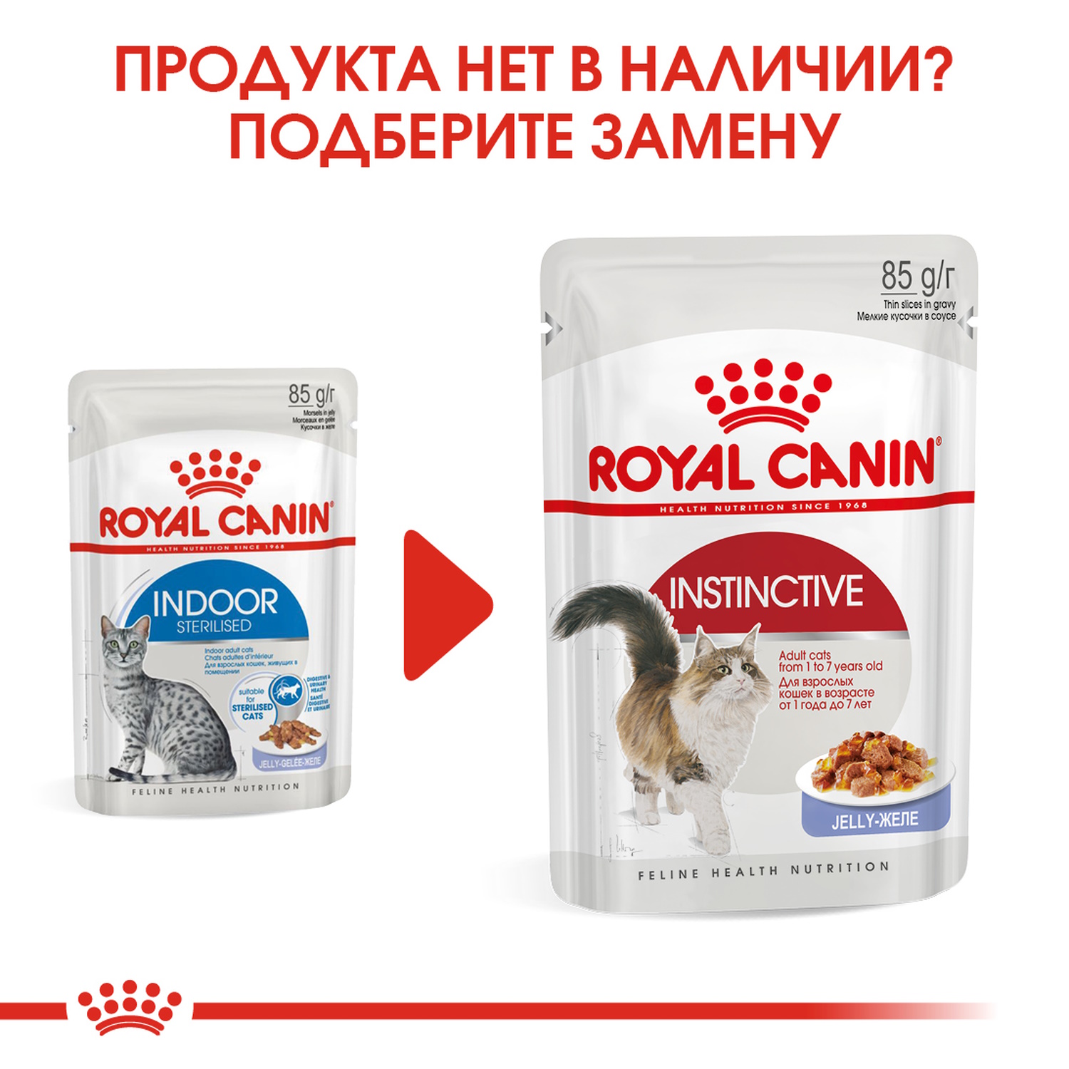 Корм для кошек ROYAL CANIN Indoor Sterilised желе 85г - фото 4