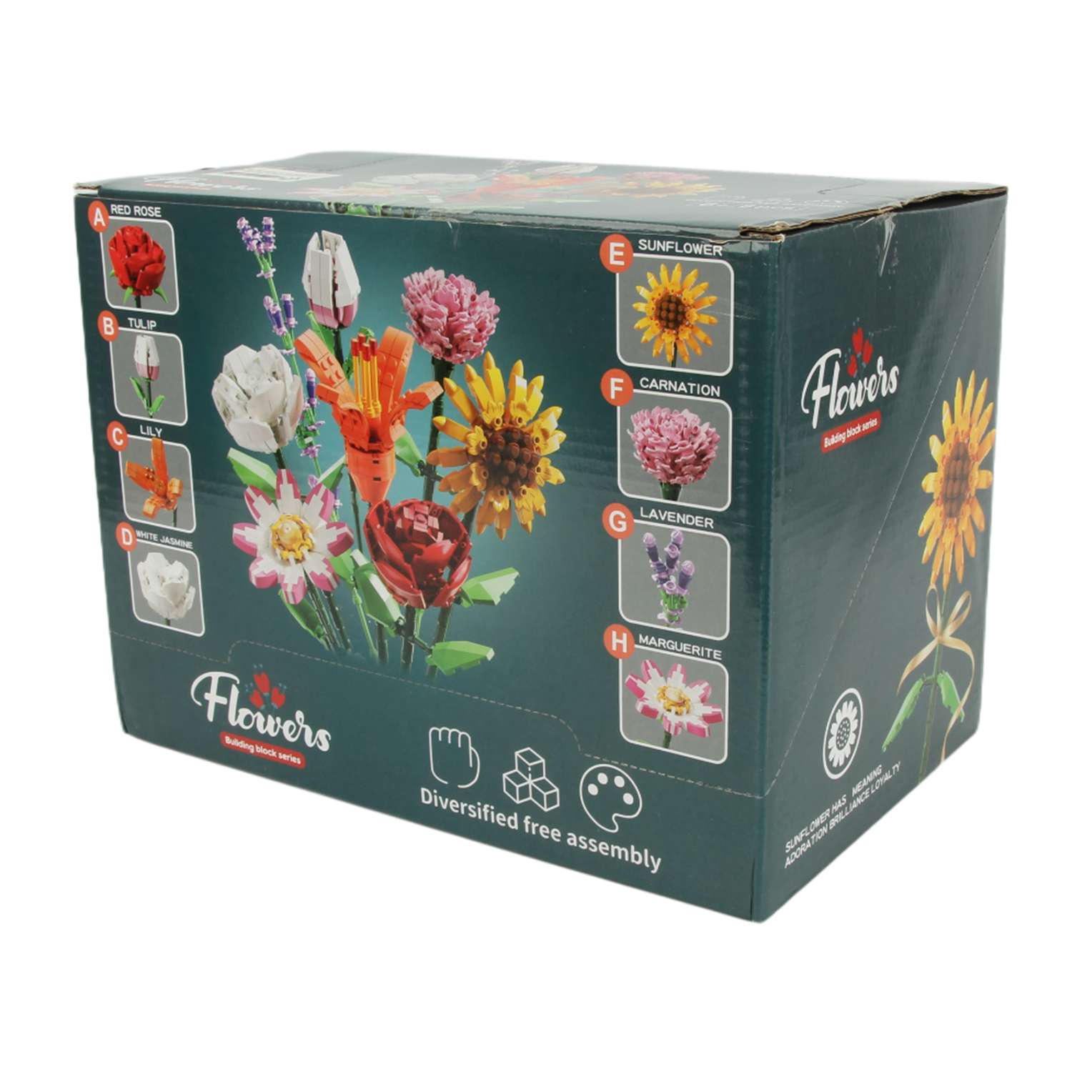 Конструктор . Цветок с лепестком 74 дет. - фото 2