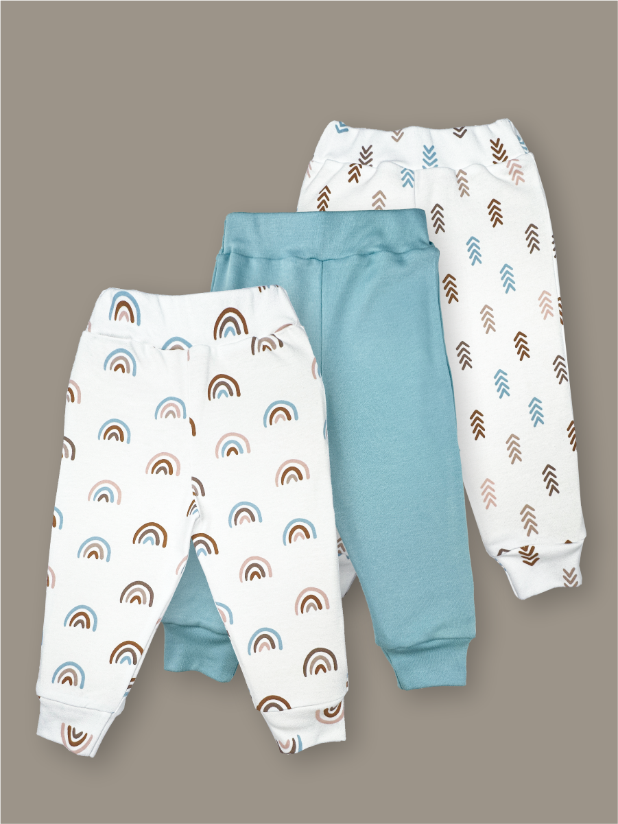 Штанишки 3 шт ШВЕЙНЫЕ ИСТОРИИ брюрадуга - фото 1