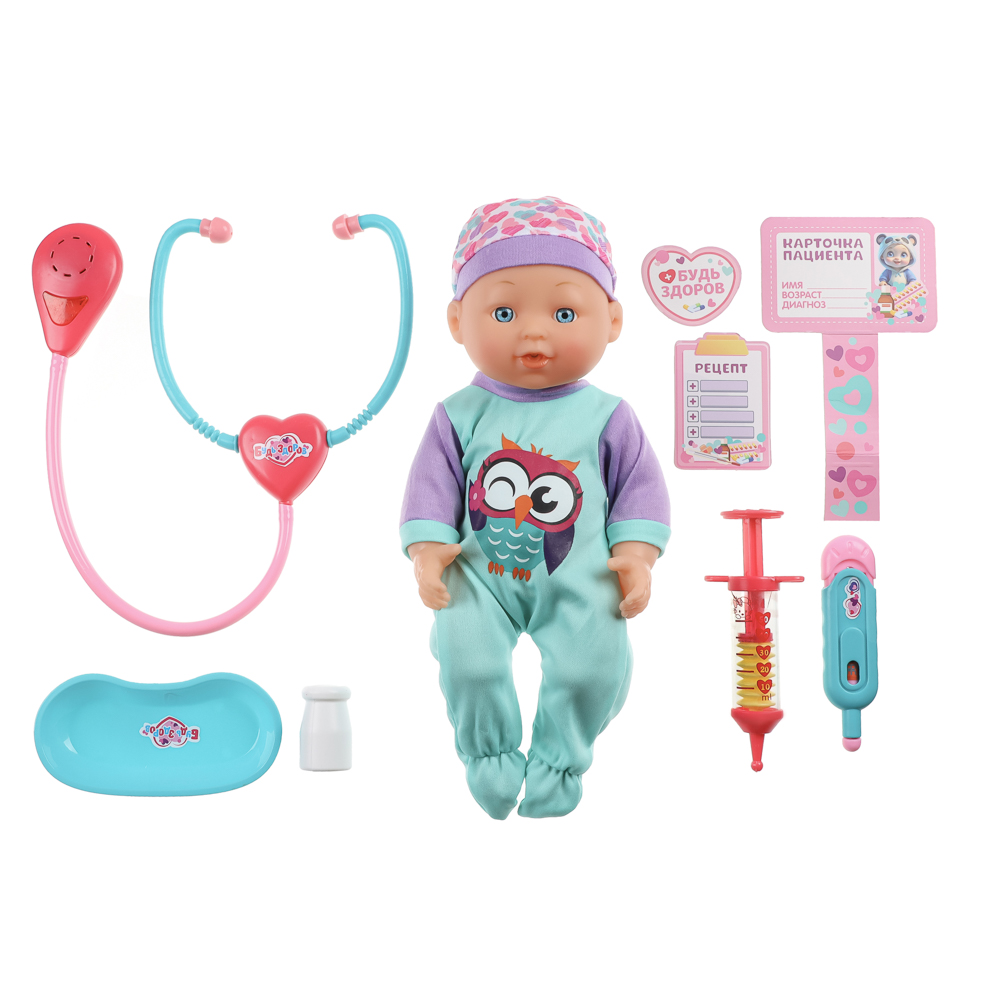 Кукла пупс Игроленд с набором доктора высота 30 см 436-168 - фото 2