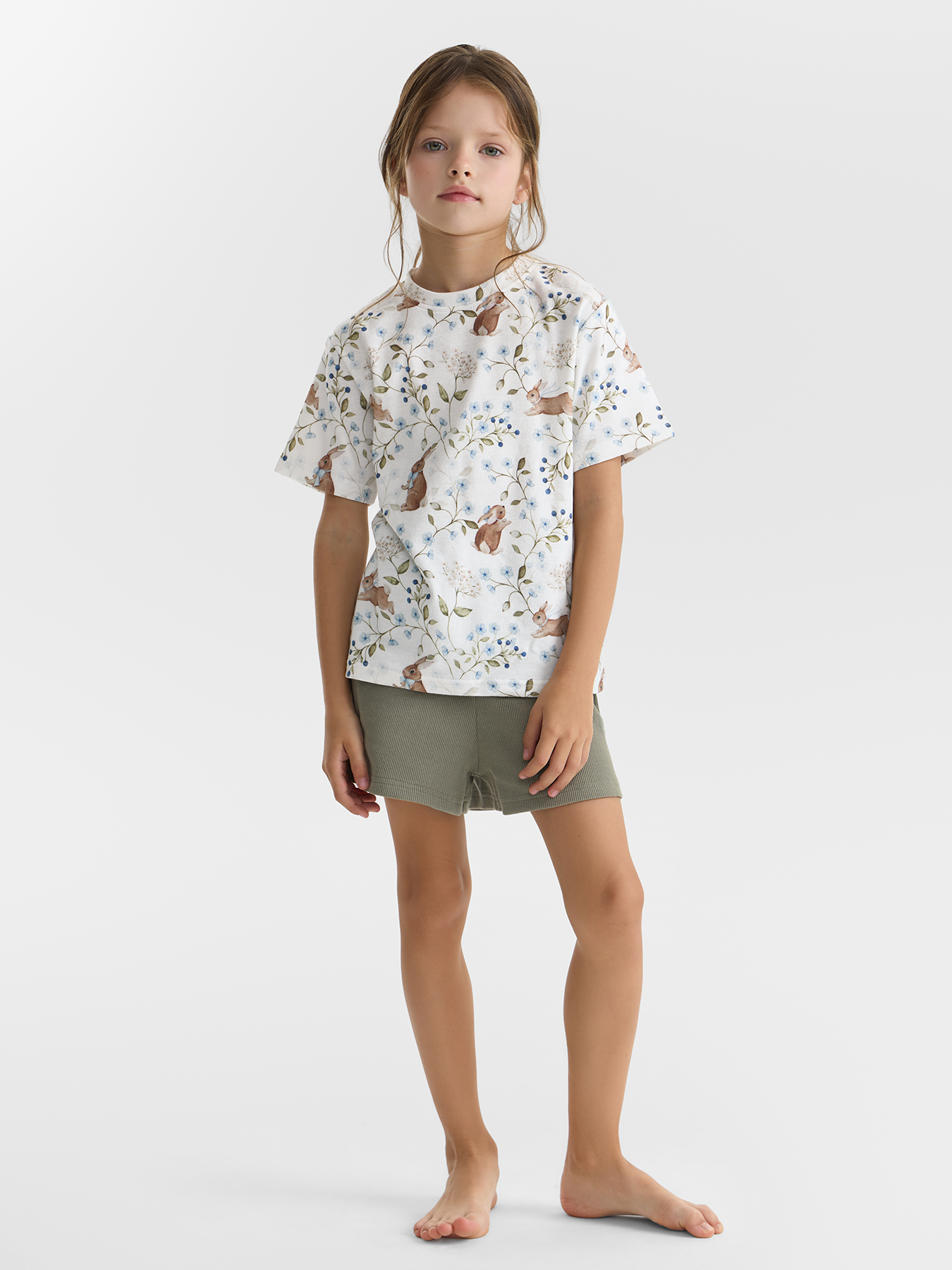 Пижама Happy Baby 90150_olive-white - фото 1