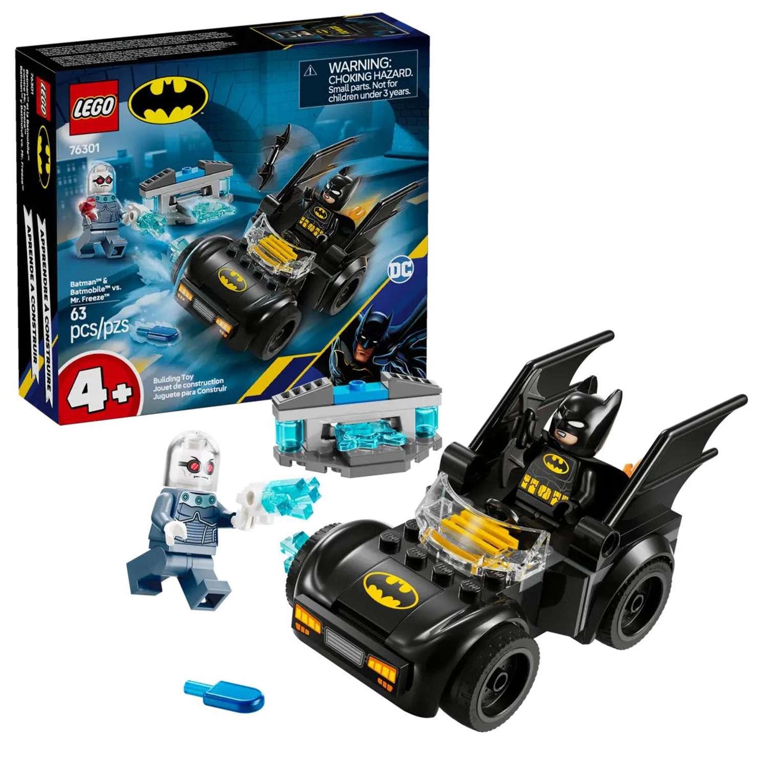 Конструктор LEGO Batman Movie Бэтмен и Бэтмобиль vs м.Фриз блочный - фото 1