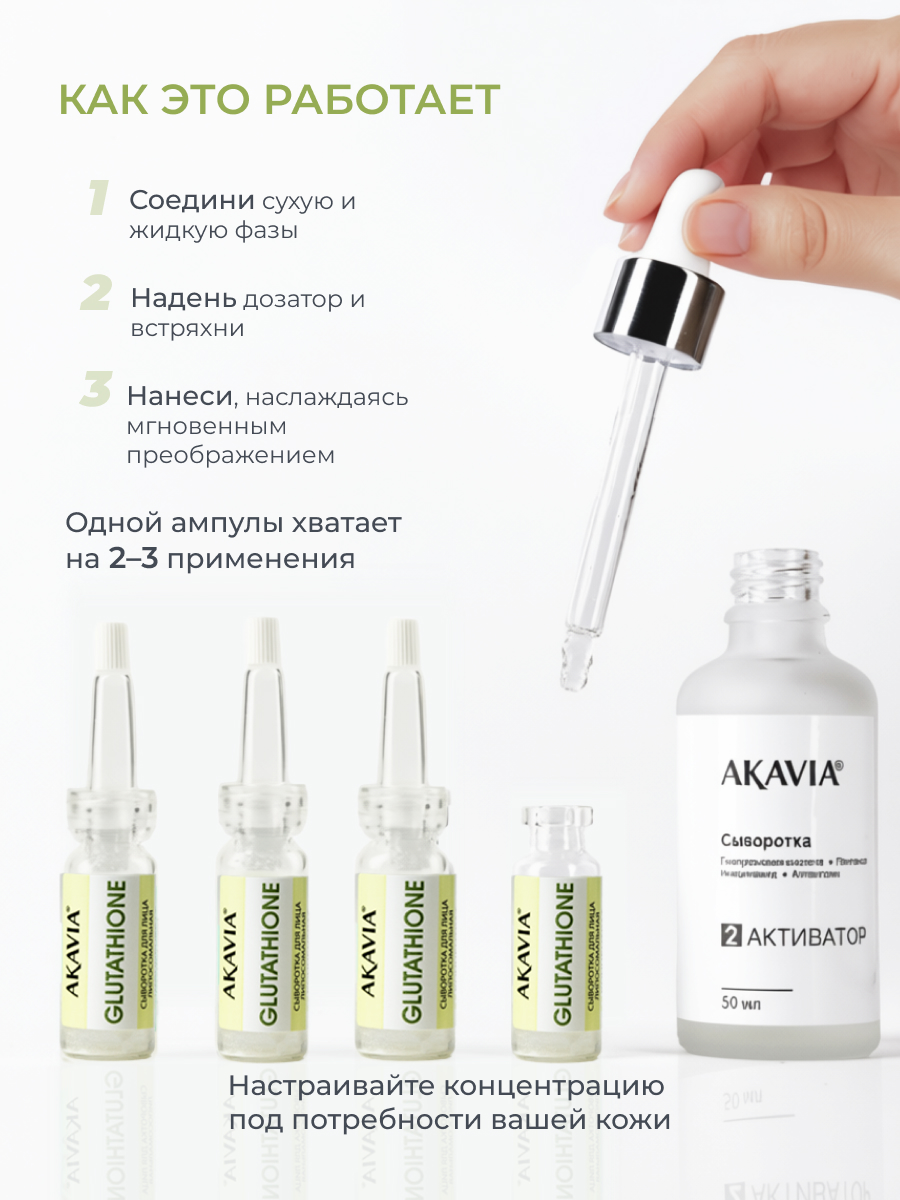 Сыворотка АКАВИЯ Для лица с глутатионом 12 шт. - фото 9