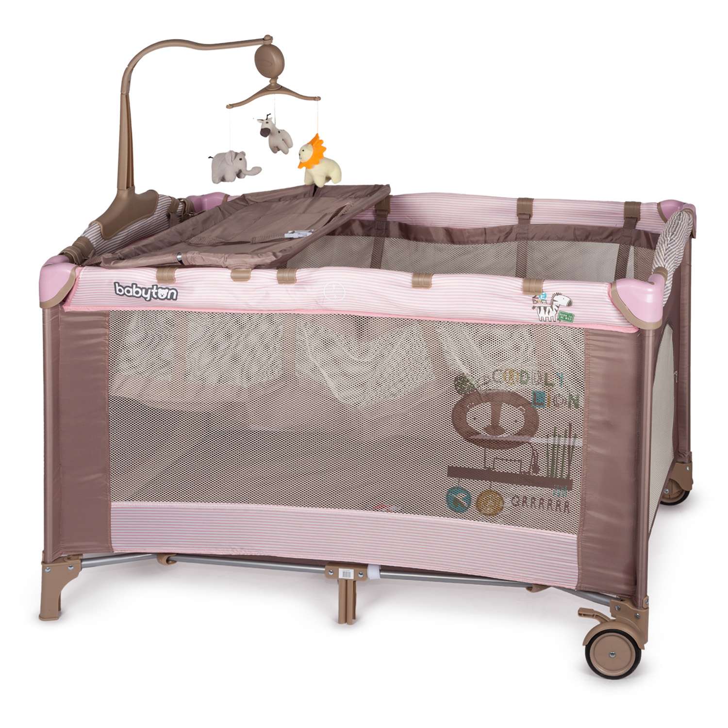 Манеж-кровать Babyton Pink P610/PINK - фото 1