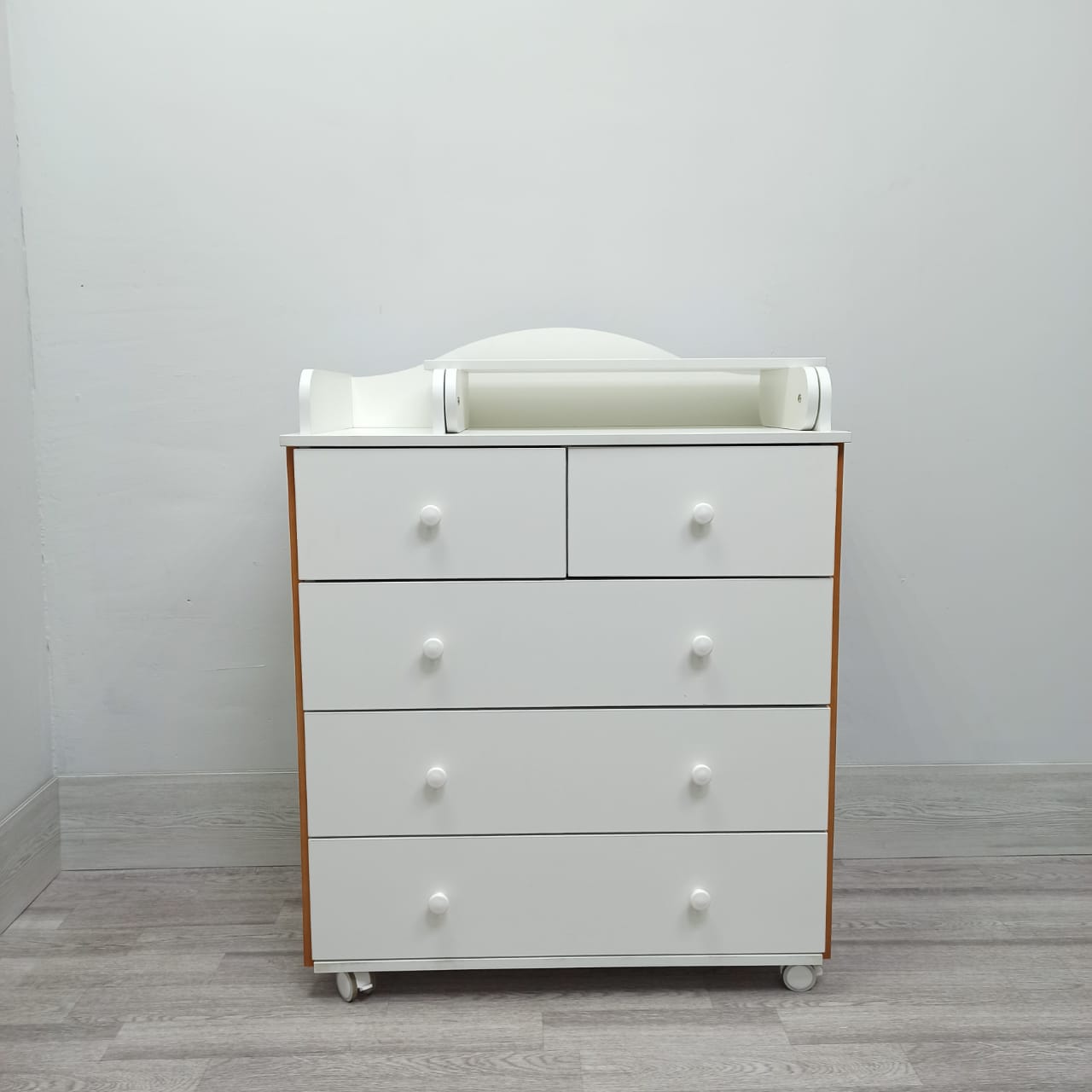 Детский пеленальный комод Incanto Nuvolla Plus 800/5 цвет белый бук - фото 3