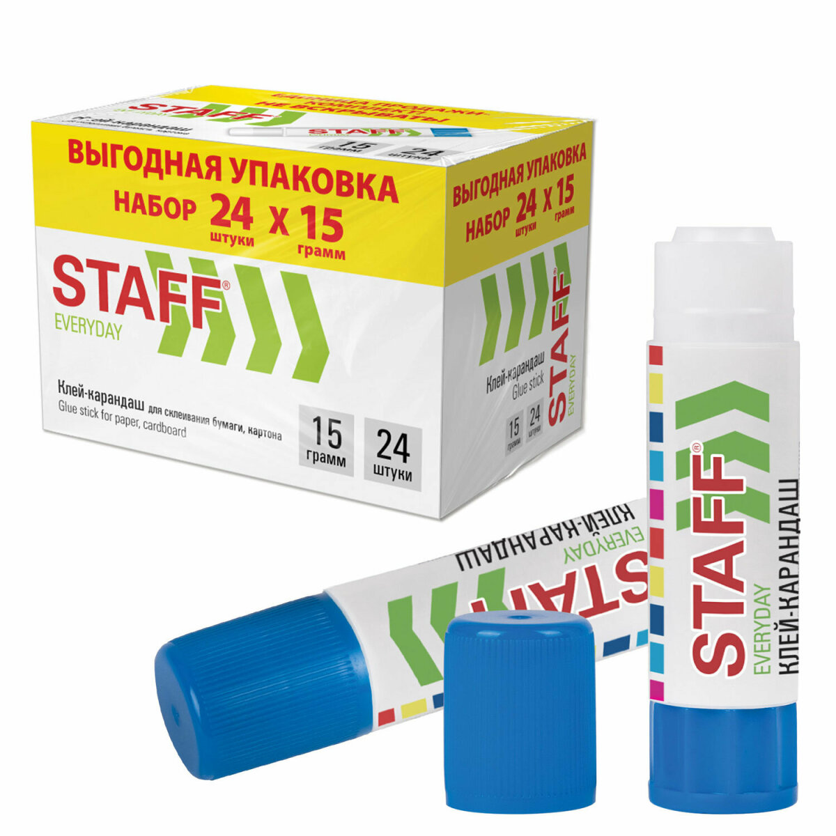 Клей-карандаш Staff 24 шт. - фото 3