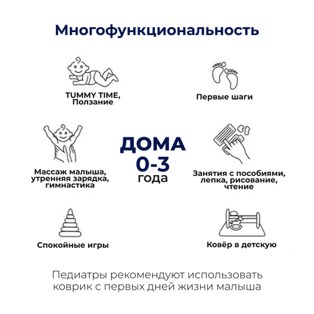 Коврик двухсторонний Parklon Prime Living Edge , Зайчики-ромашки
