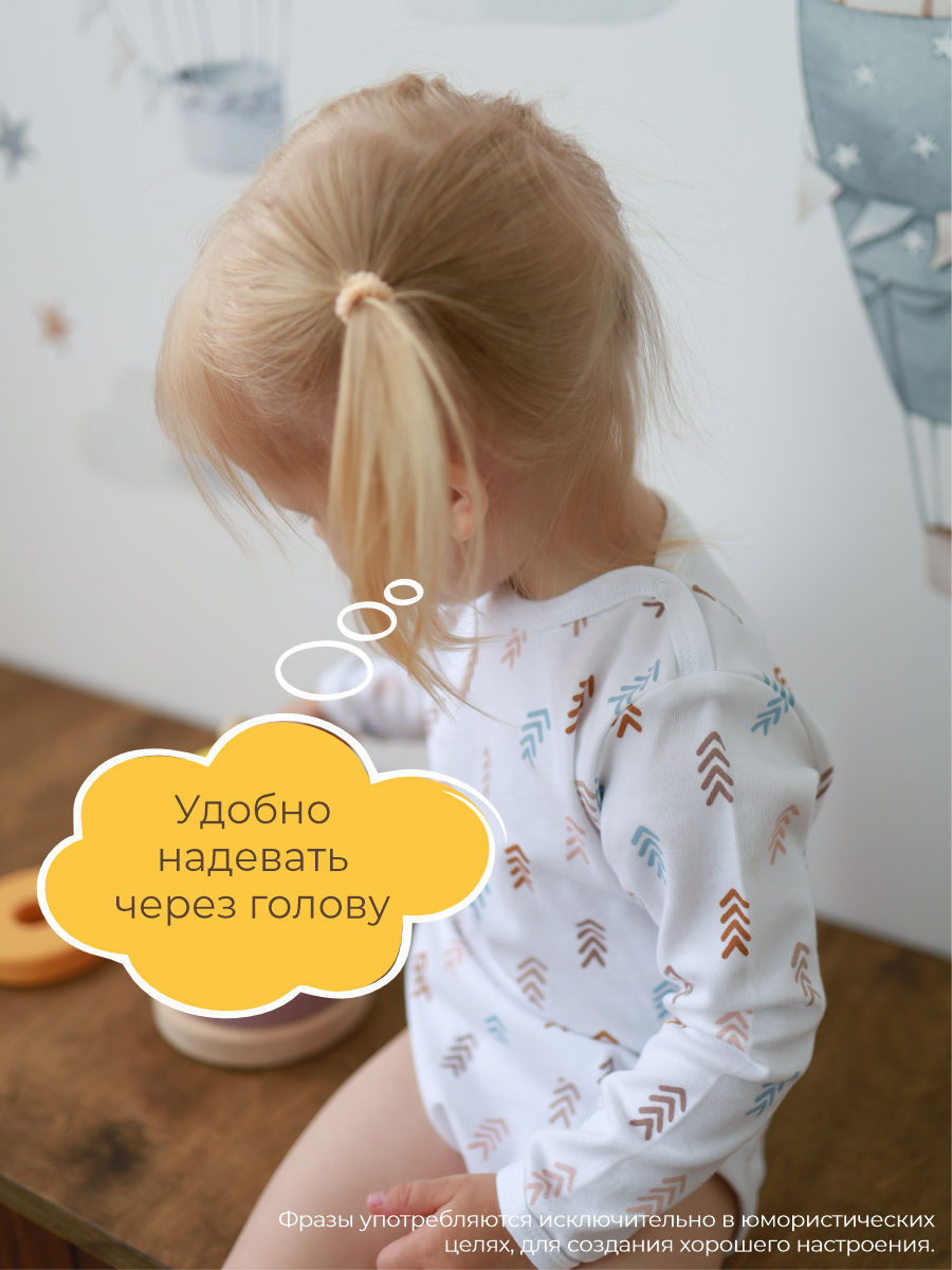 Боди 3 шт ШВЕЙНЫЕ ИСТОРИИ бодисердечки - фото 8