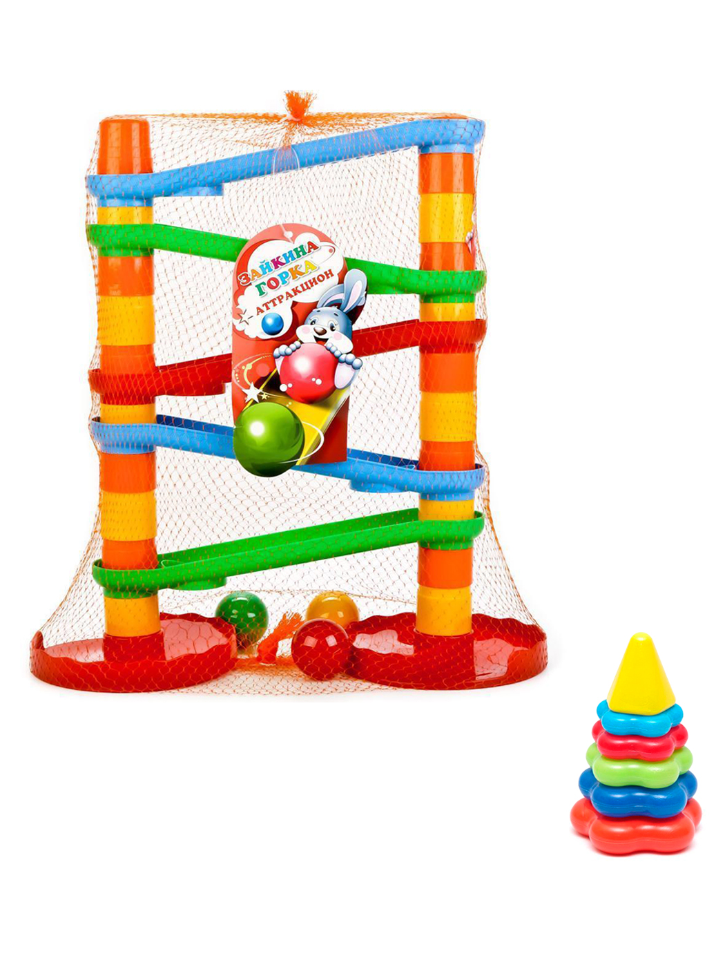 Игрушка БИПЛАНТ Зайкина горка + Кубик - фото 1