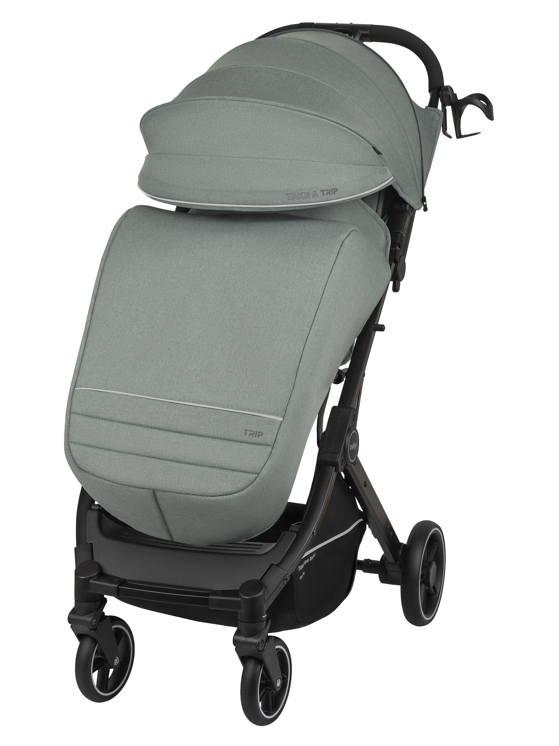 Коляска прогулочная Indigo Trip для путешествий зеленый - фото 12