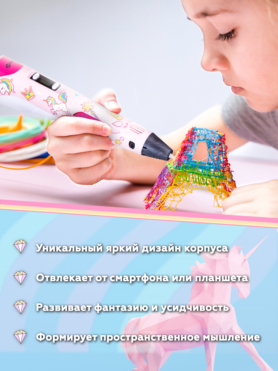 3D ручка Даджет 3Dali Plus UNICORN - фото 2