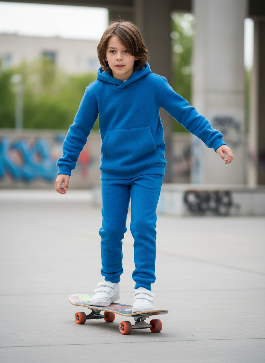 Худи и брюки Утенок 7043г(ш) синий - фото 3