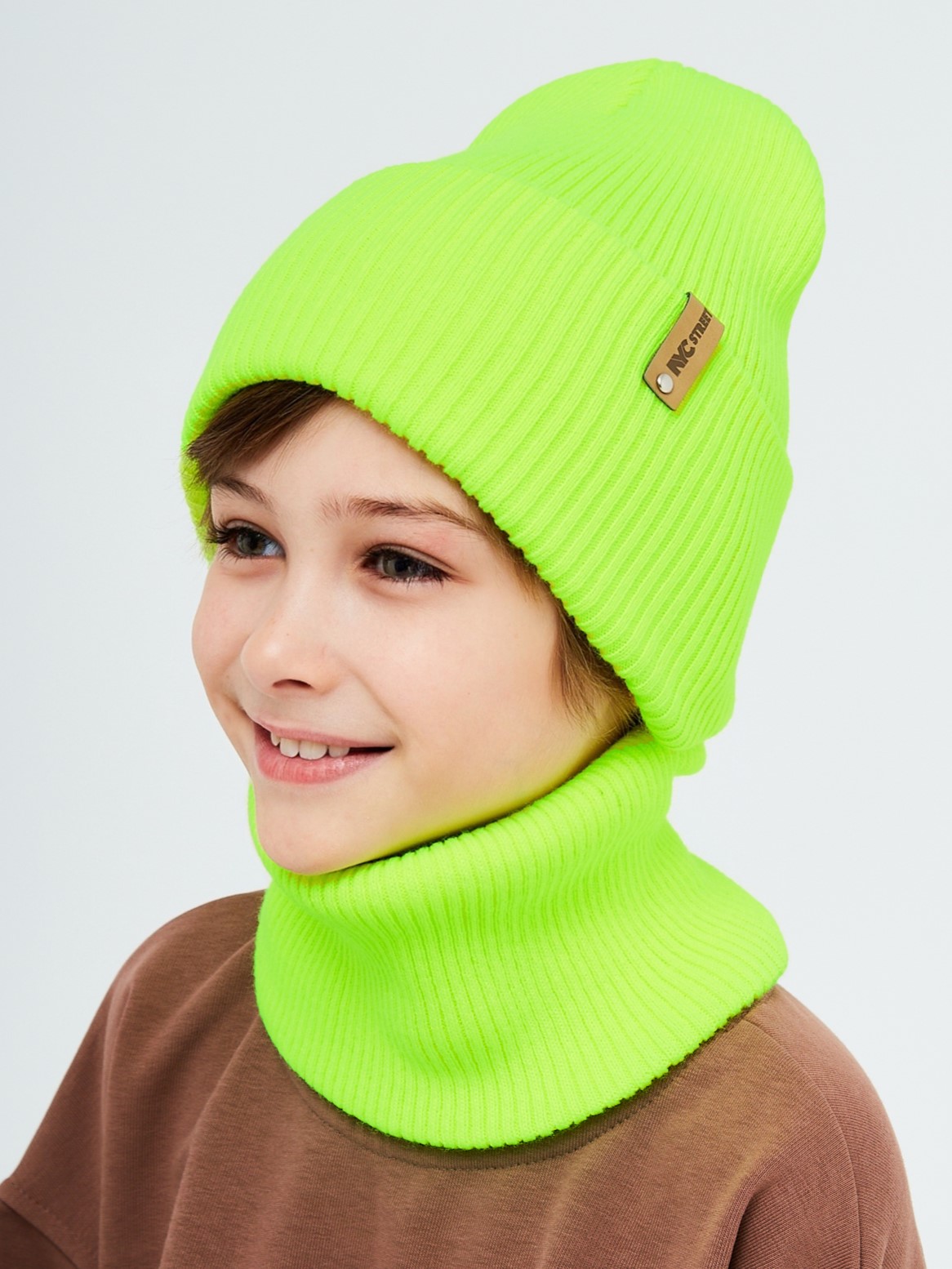 Шапка и снуд KUBRIO KU-H-52-lopata-yellowB - фото 1