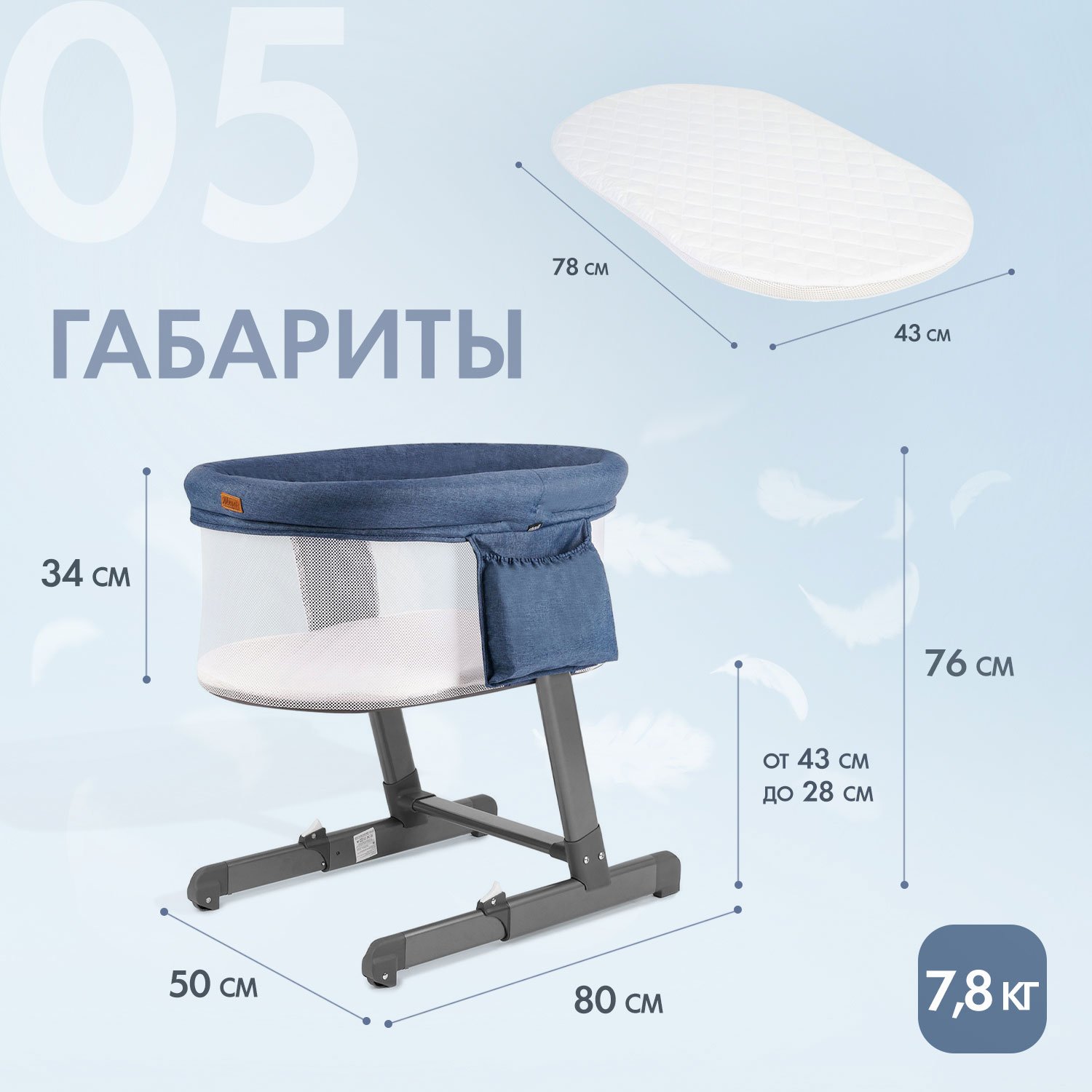 Колыбель Nuovita синий - фото 5
