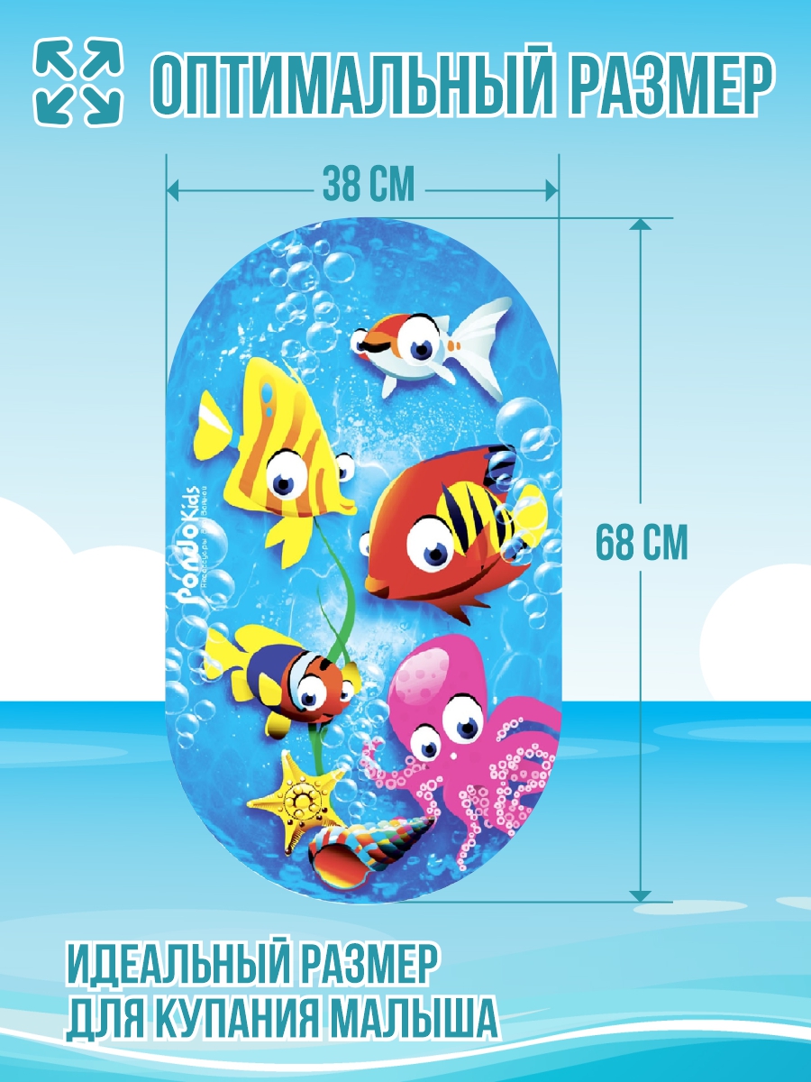 Коврик для купания Pondo Рыбки - фото 3