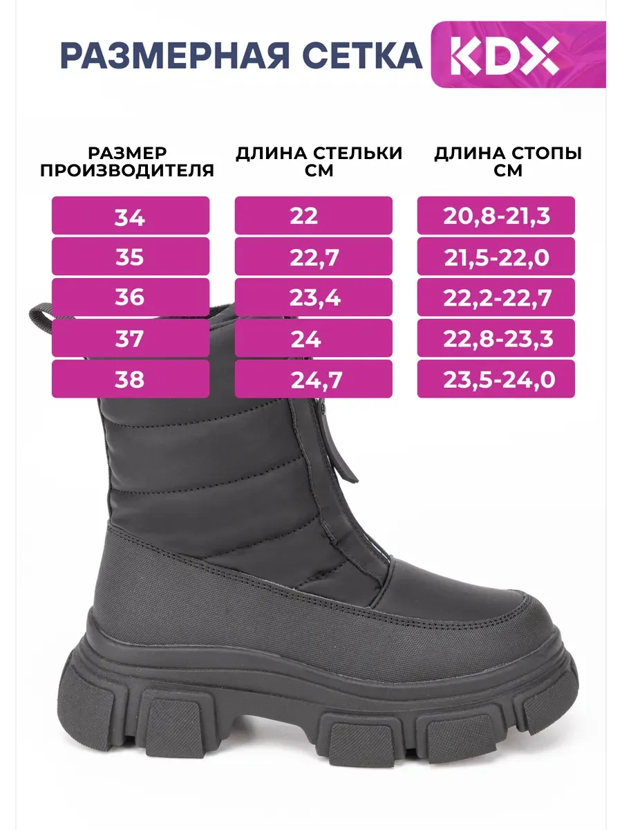 Дутики KDX FM-12 black - фото 3