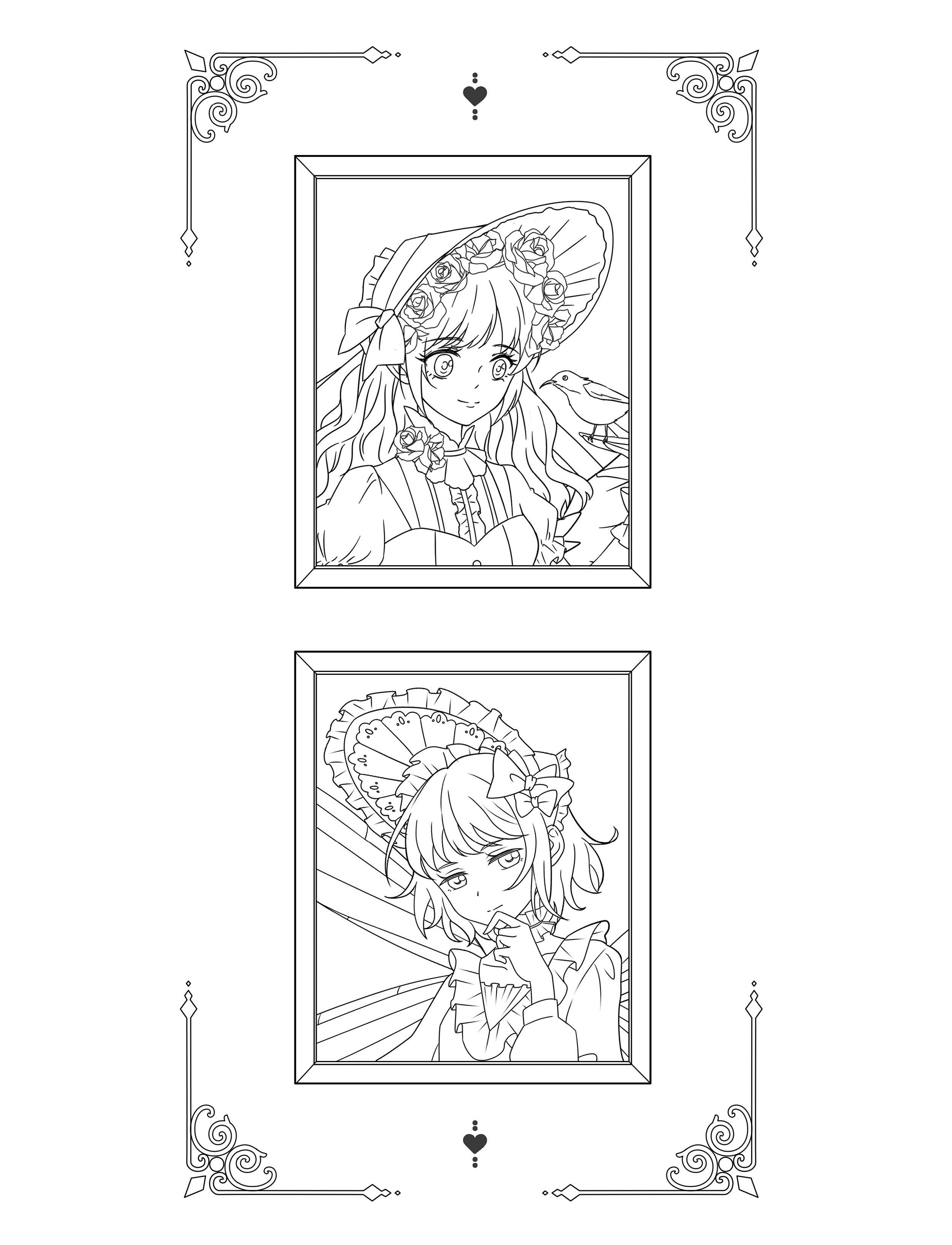 Раскраска Anime Art Чайная церемония Книга для творчества в стиле аниме и манга - фото 3