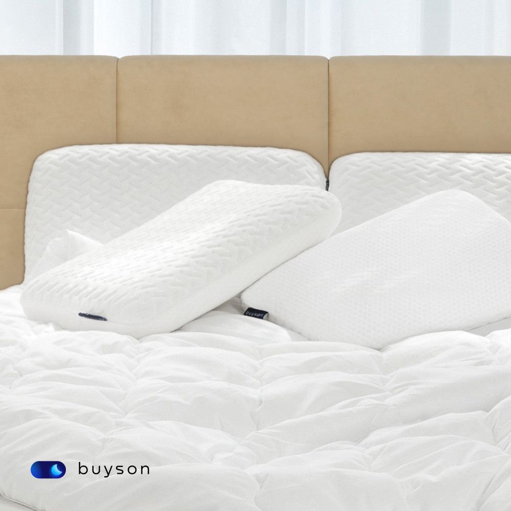 Подушка с разносторонним чехлом buyson BuySupport 38х59 см, высота 14 см - фото 16
