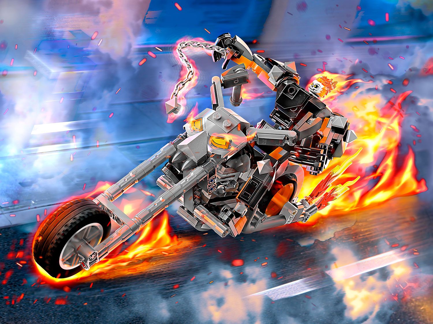 Конструктор LEGO Marvel Super Heroes Призрачный Гонщик 264 дет. - фото 4