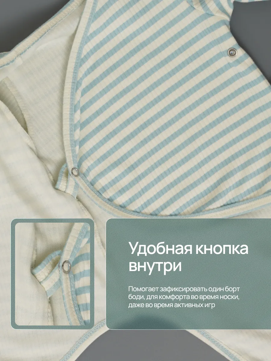 Боди 3 шт Супер Пупс нбр/3пр/бд/зап/голубыерыбки - фото 7