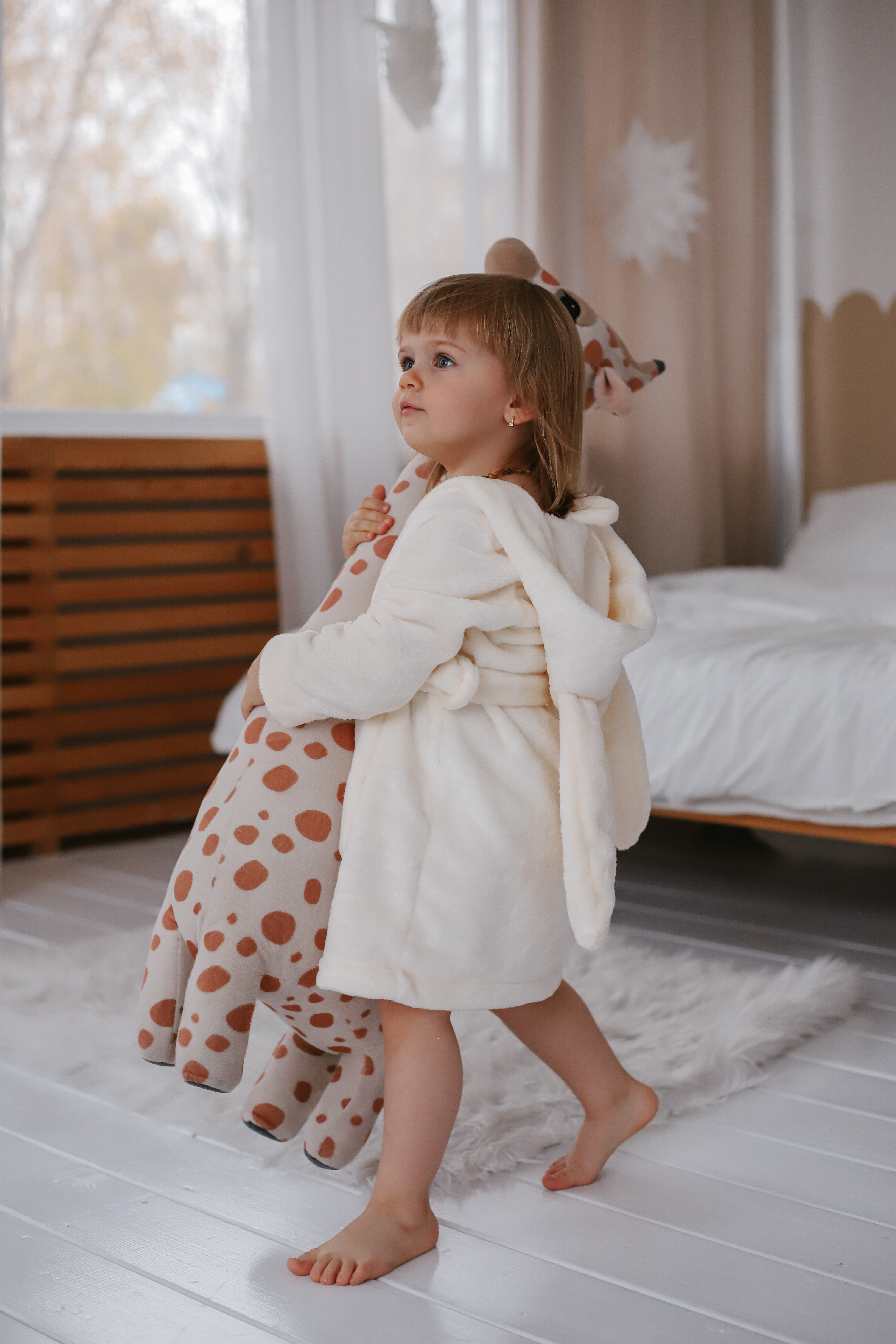 Халат Hello,Bunny halatplych/молочный - фото 1