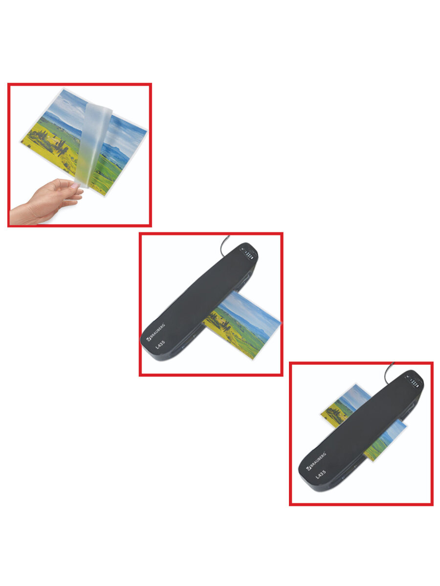 Пленка для ламинирования Brauberg А4 50 штук 75 мкм - фото 4