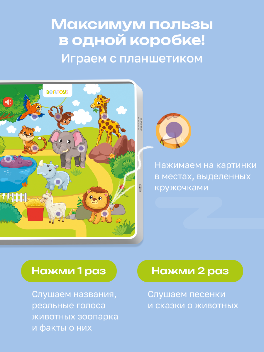 Пазл BertToys Животные зоопарка - фото 3