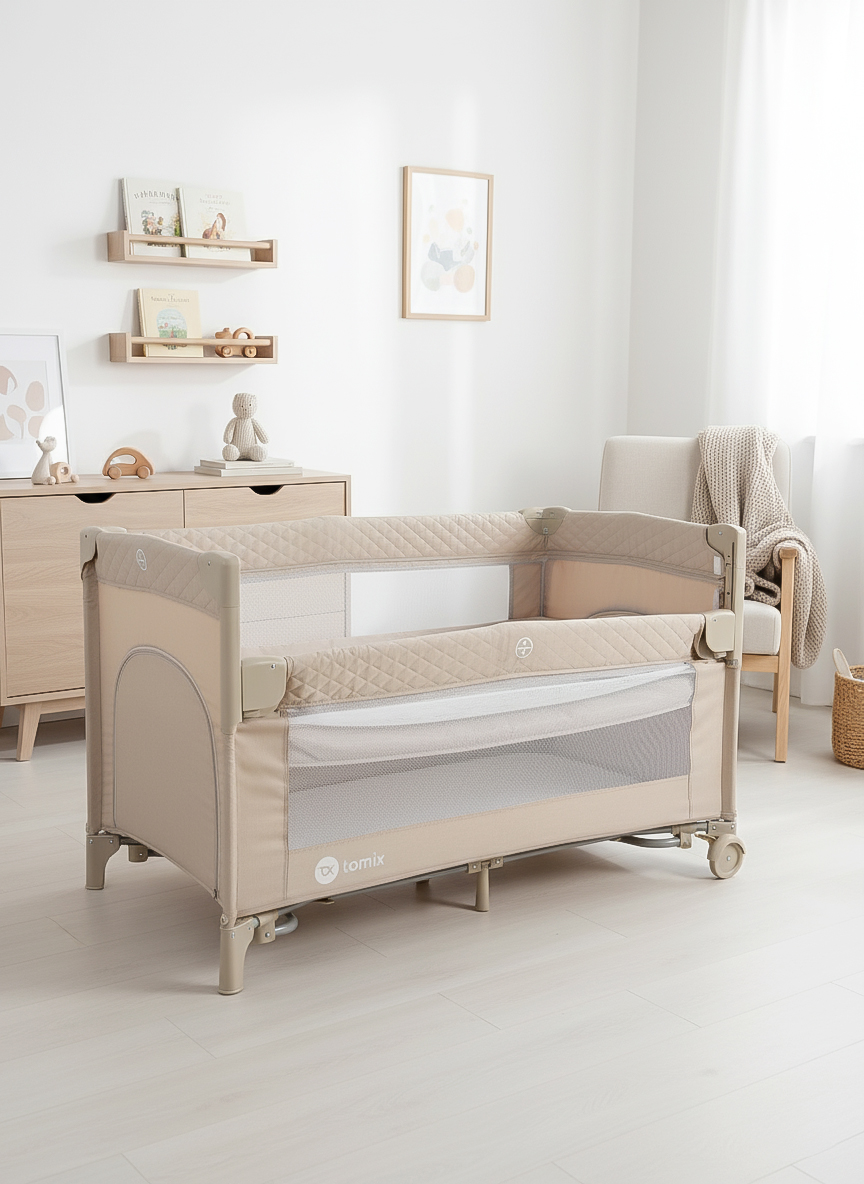 Манеж кровать Tomix Born P9070/Beige - фото 14