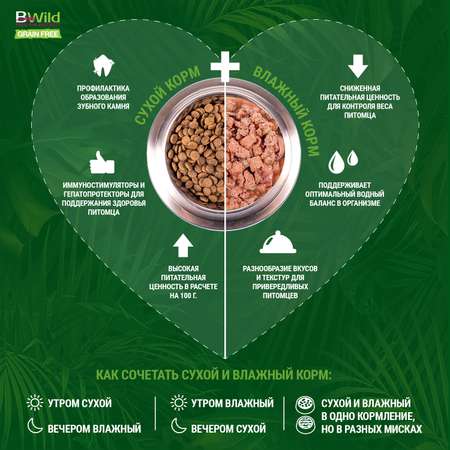 Корм для щенков MONGE BWild Grain free из мяса утки с картофелем 12кг