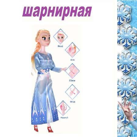 Кукла модельная ТОТОША Эльза холодное сердце шарниры