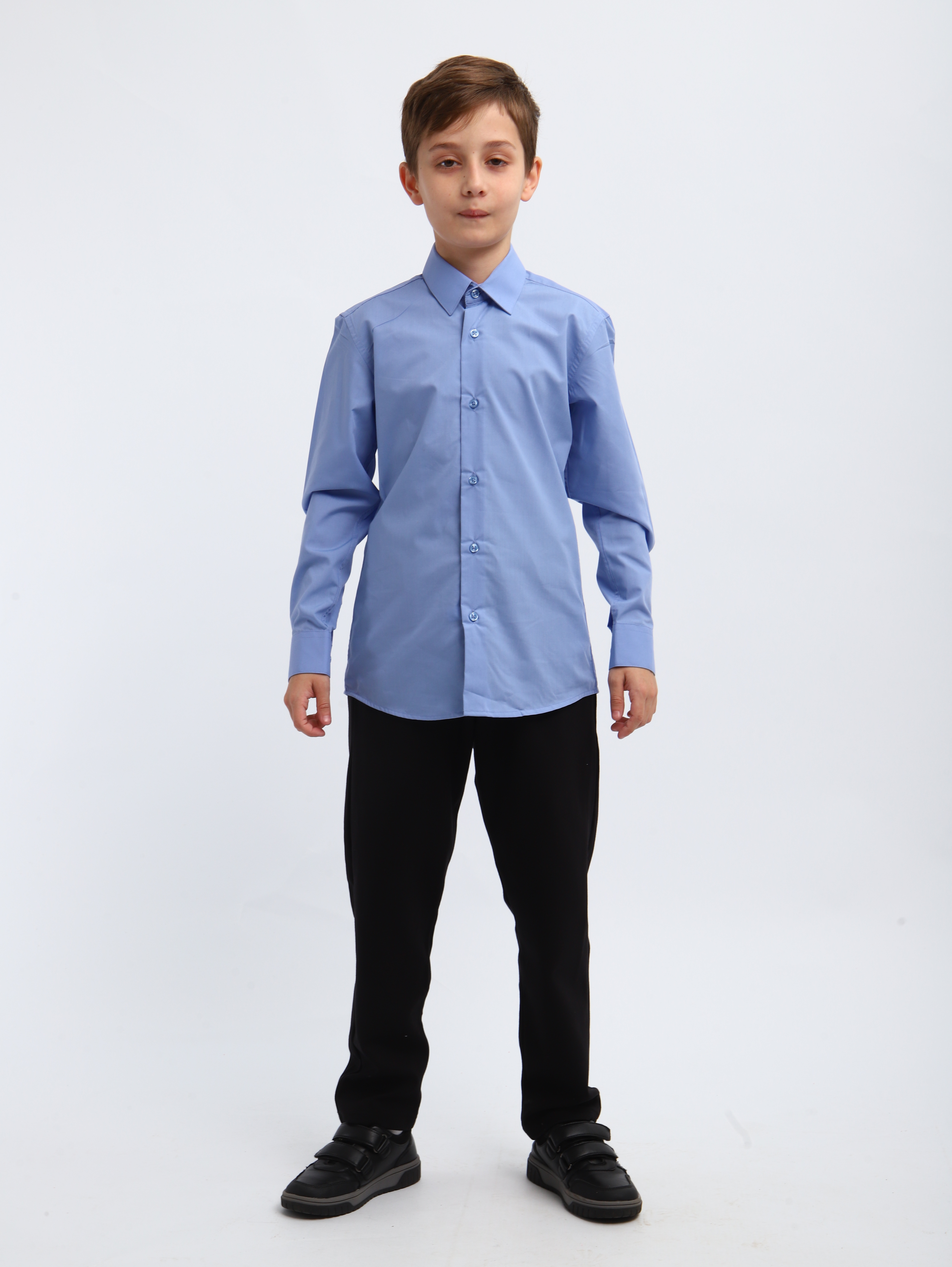 Рубашка ЛАДОШКИ Рубашка Школьник светло-синий - фото 6