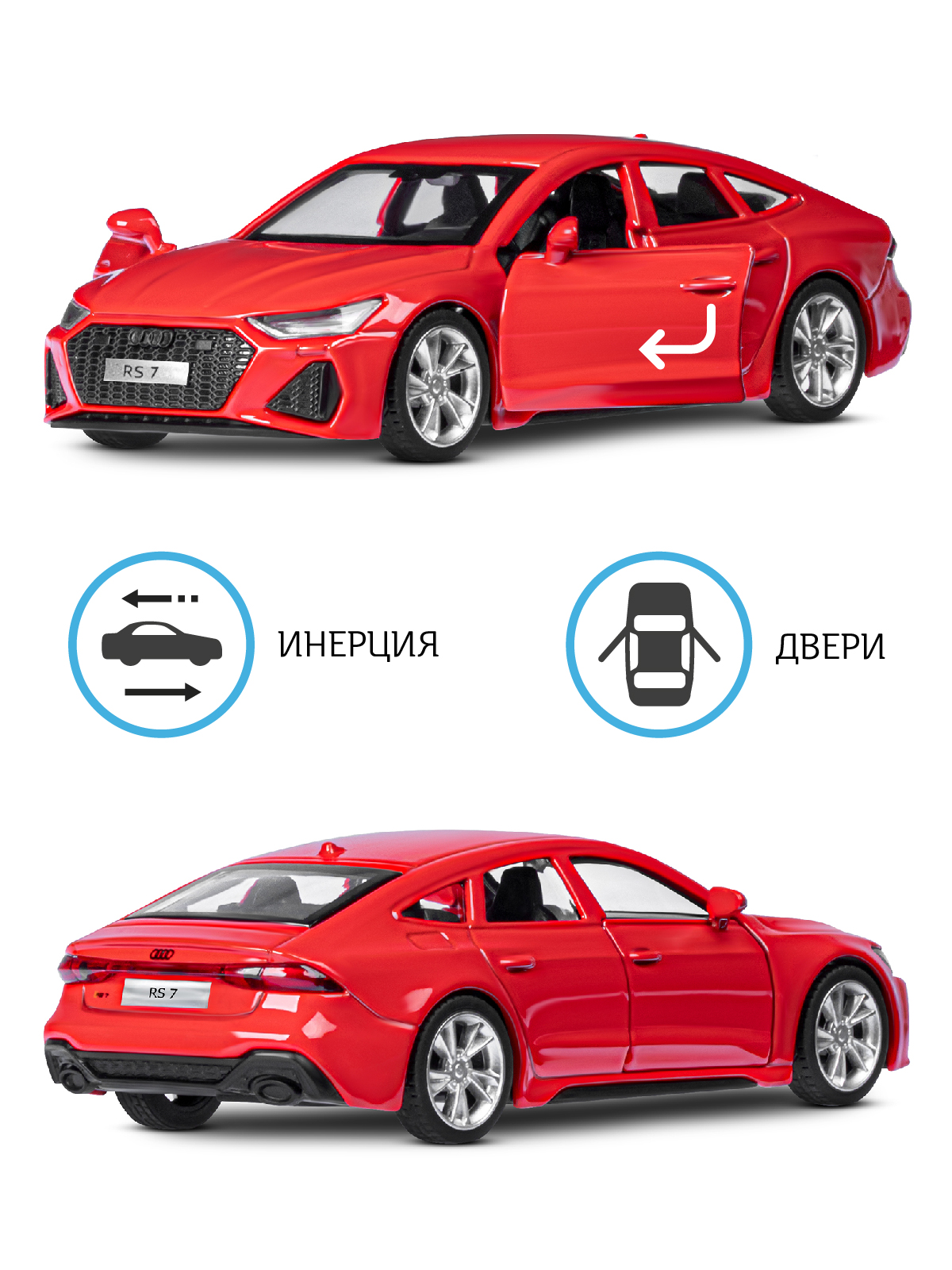 Автомобиль АВТОпанорама Audi RS7 Sportback 1:43 JB1251575 - фото 2