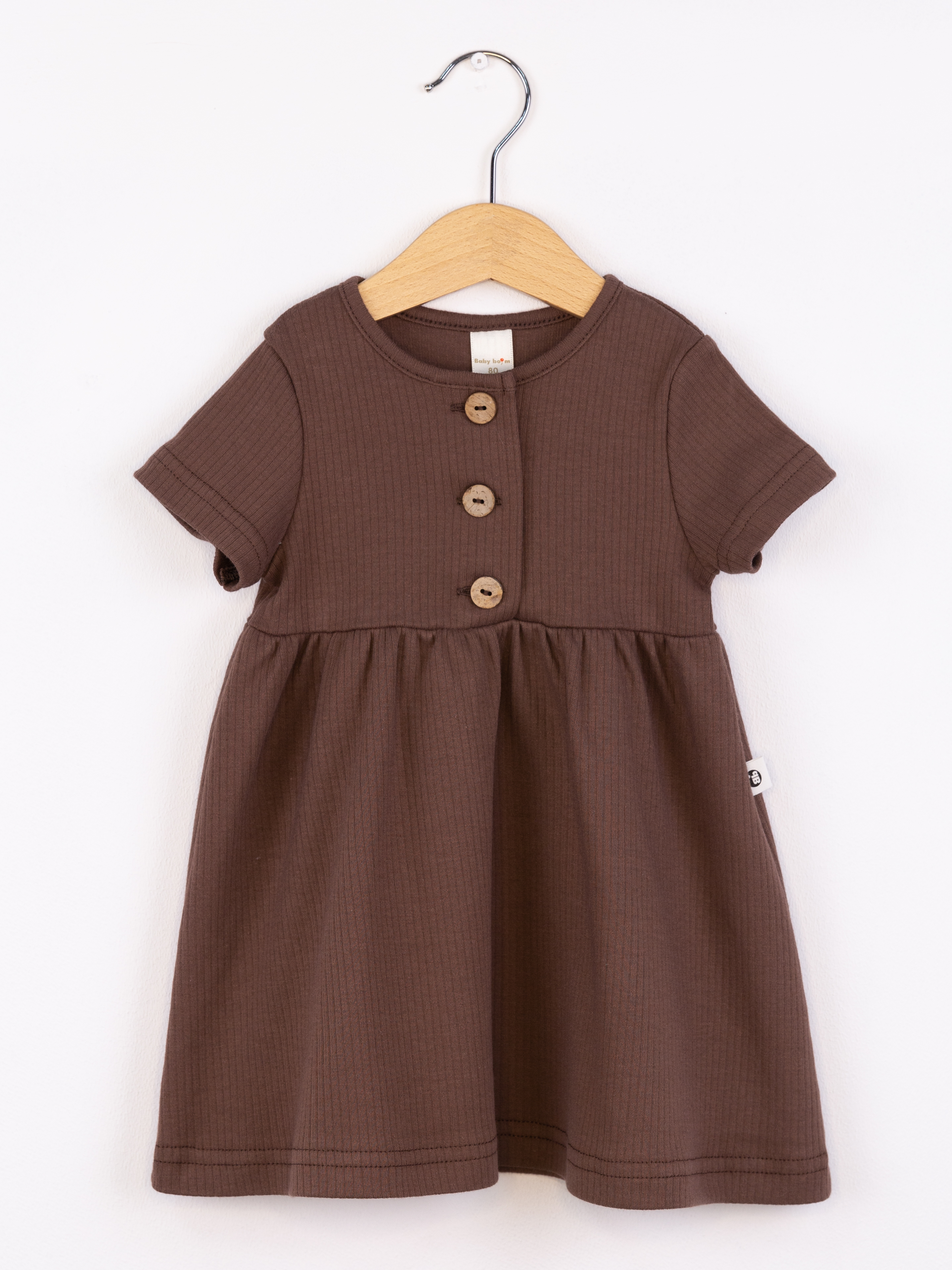 Платье Baby boom С265/5-И Платье короткий рукав пуговицы мокко - фото 1