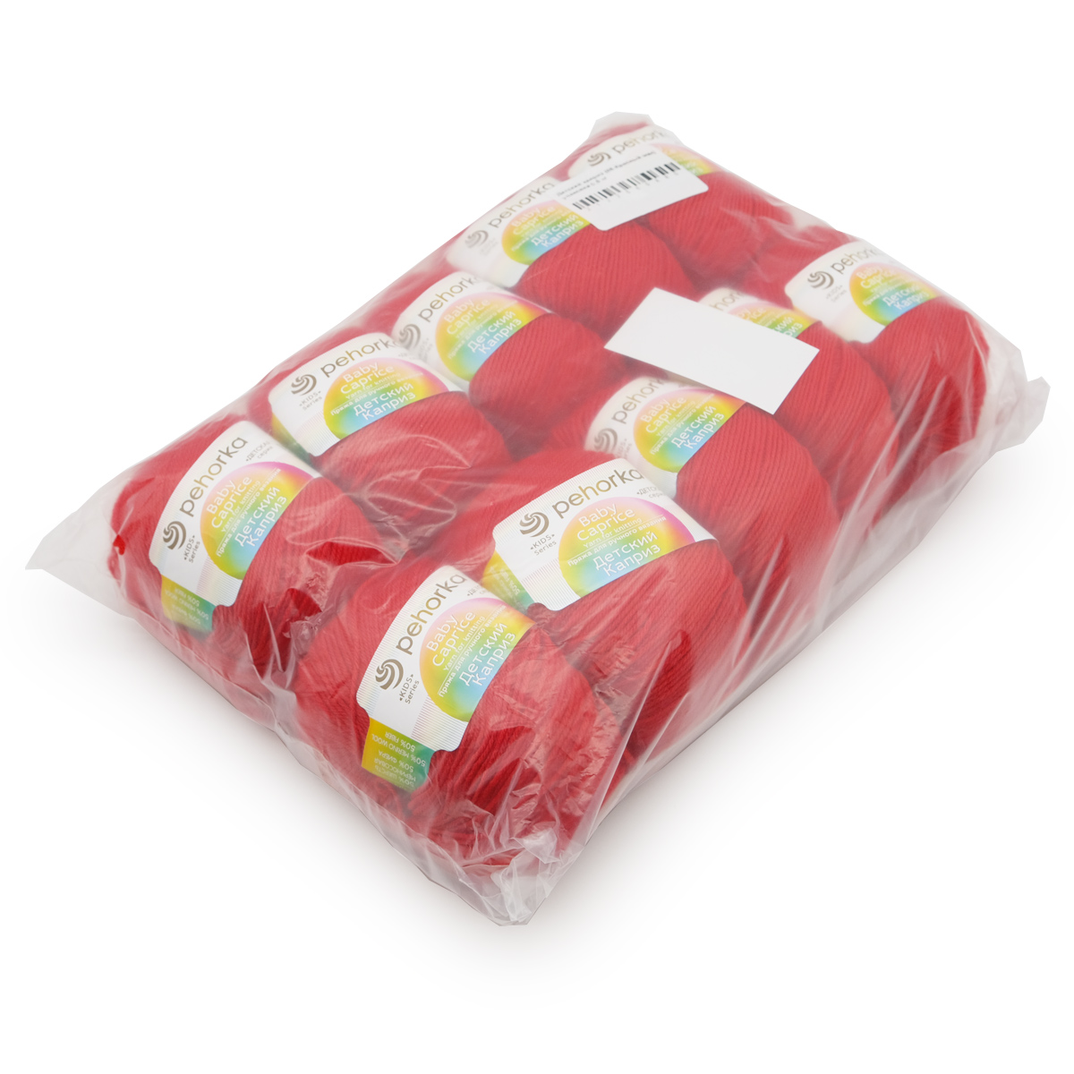 Пряжа для вязания Пехорка детский каприз 50 гр 225 м мериносовая шерсть фибра согревающая 88 Красный мак 10 мотков - фото 2