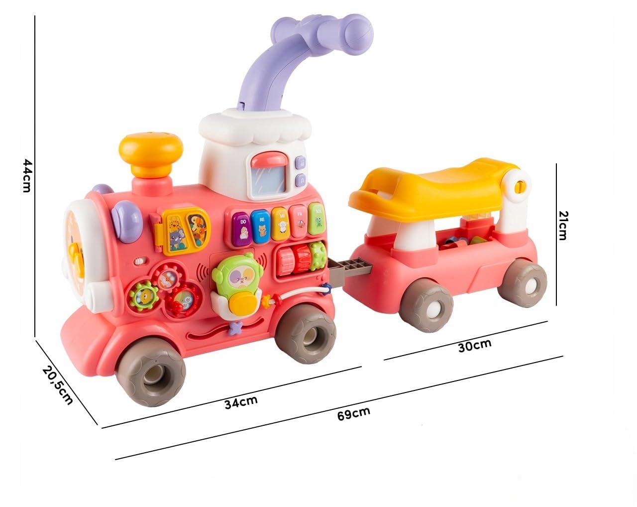 Каталка LANSI WORLD розовый - фото 2