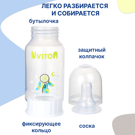 Бутылочка Uviton Anti-Colic 125 мл в ассортименте