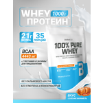 Протеин BiotechUSA 100% Pure Whey 1000 г. Карамель - капучино