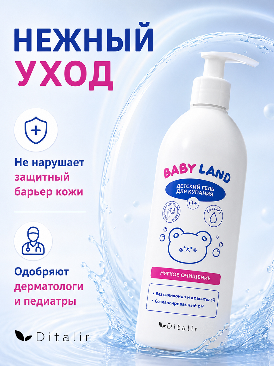 Гель для купания Диталир Мягкое очищение, С чередой 500 мл - фото 3