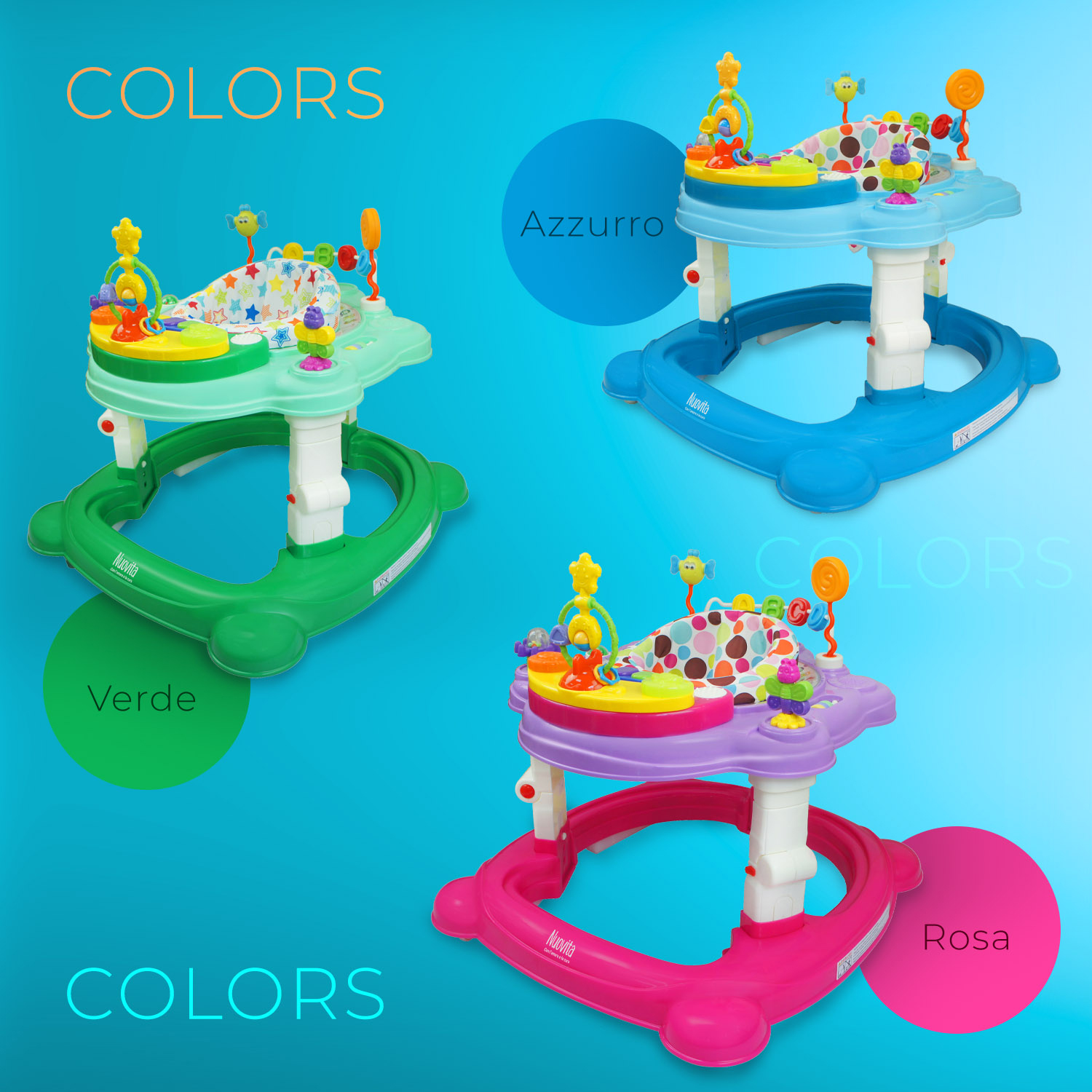 Ходунки Nuovita голубой - фото 7