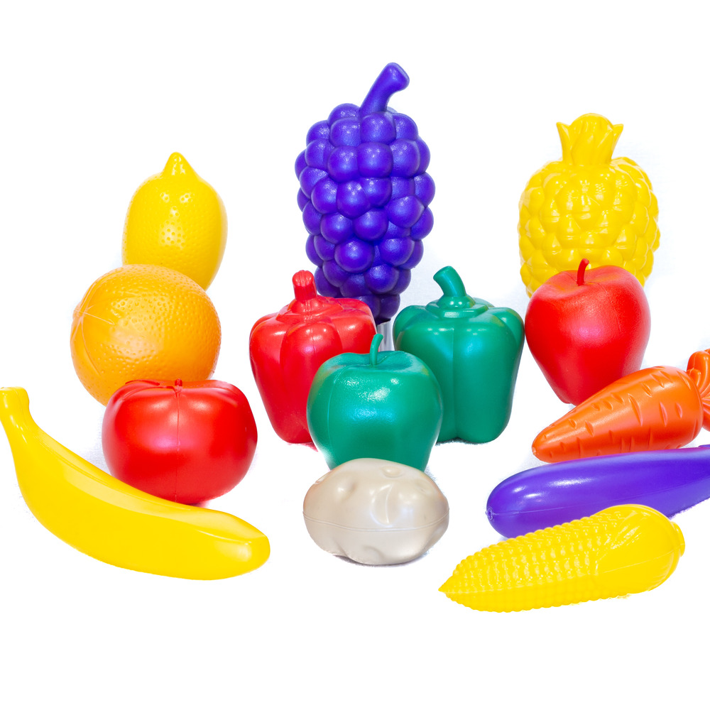 Игровой набор Green Plast продукты, прилавок, касса, тележки и корзинки - фото 6