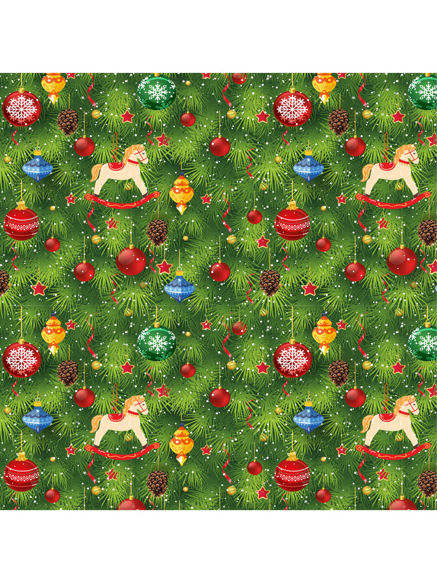 Упаковочная бумага Золотая сказка для новогодних подарков в рулоне набор 3 штуки - фото 6