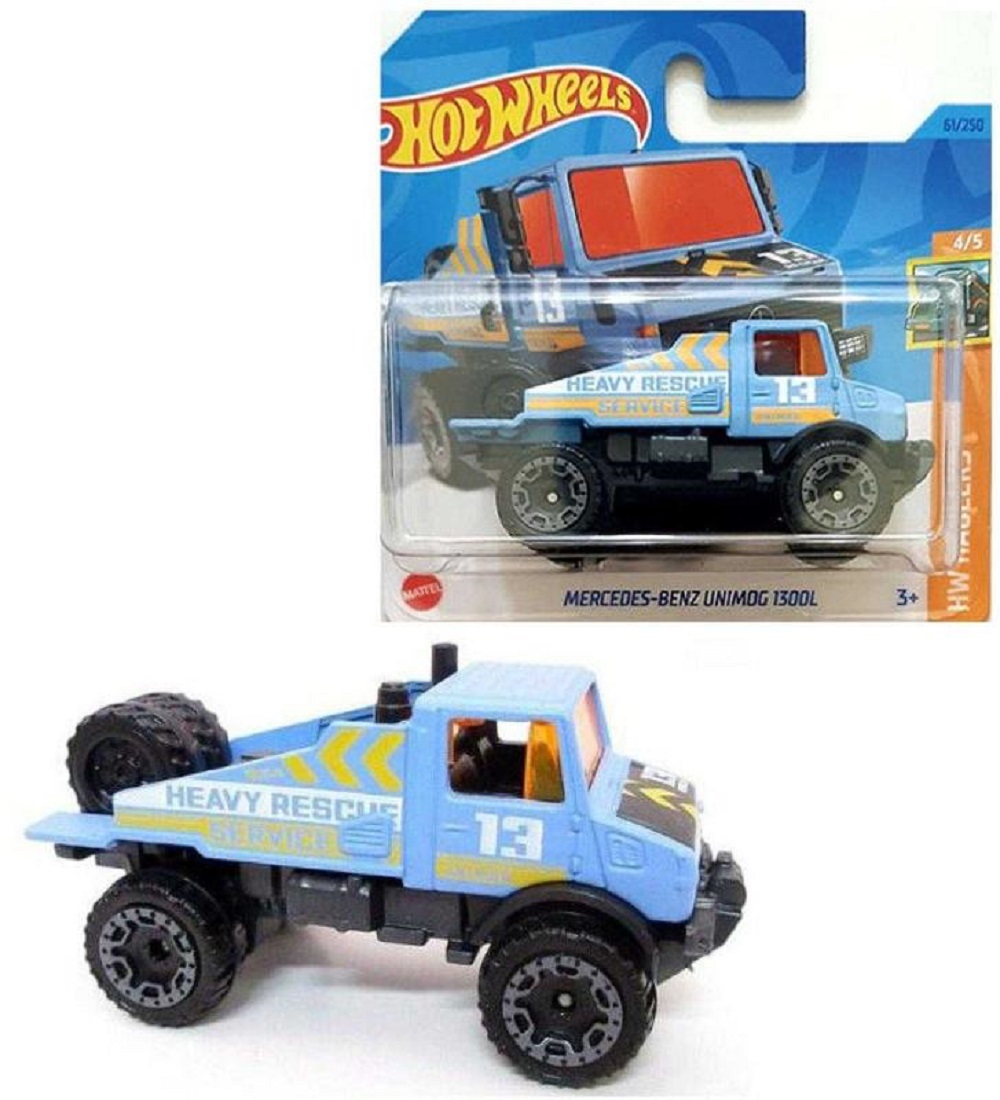Самосвал Hot Wheels Mercedes Benz Unimog 1300 63392 - фото 2